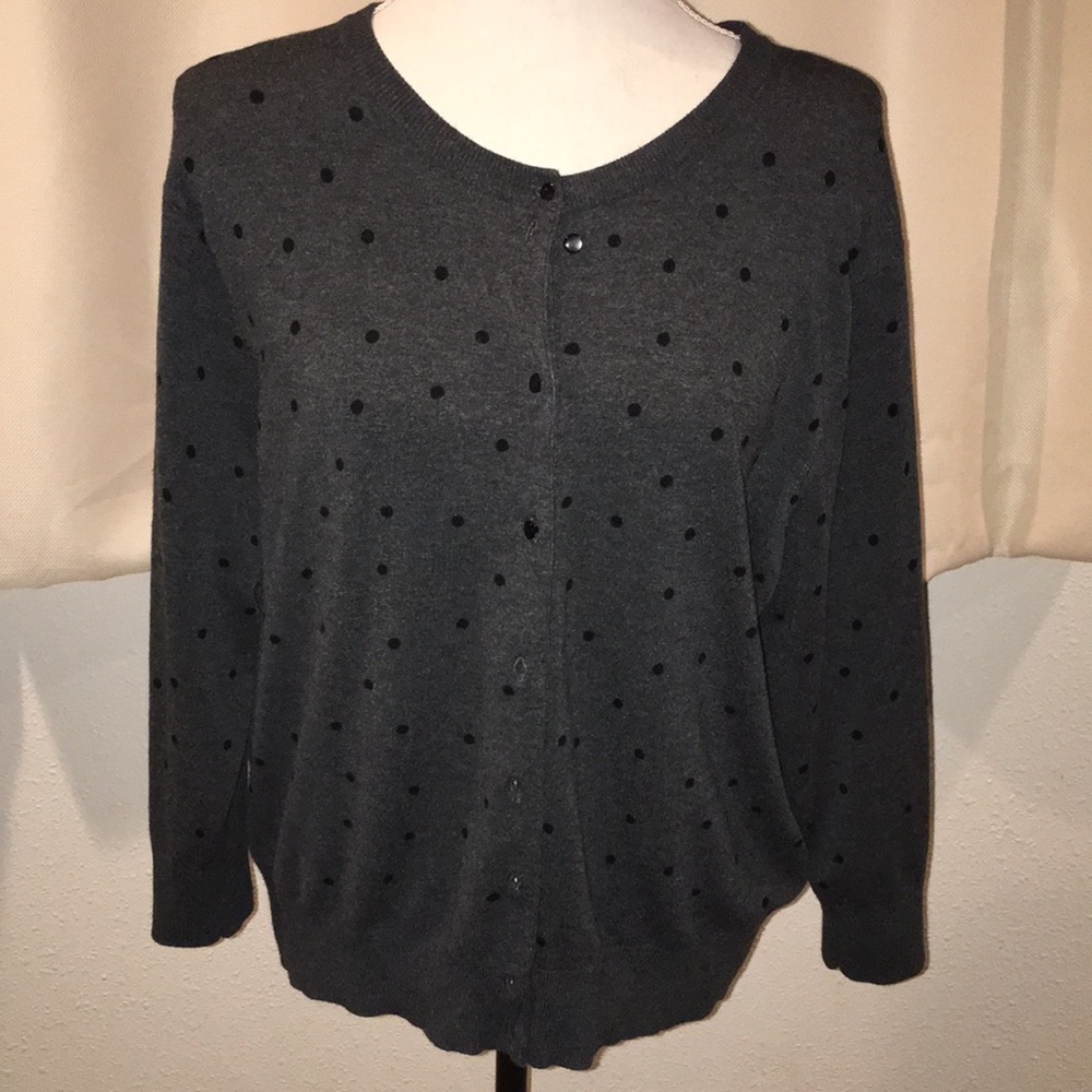 Cable & Gauge XXL polka dot sweater